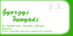 gyorgyi hunyadi business card